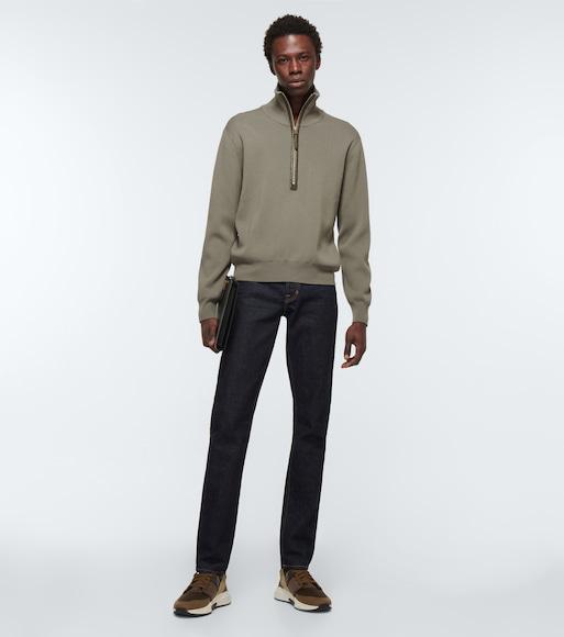 TOM FORD Jago Nylon Mesh Sneakers In Green