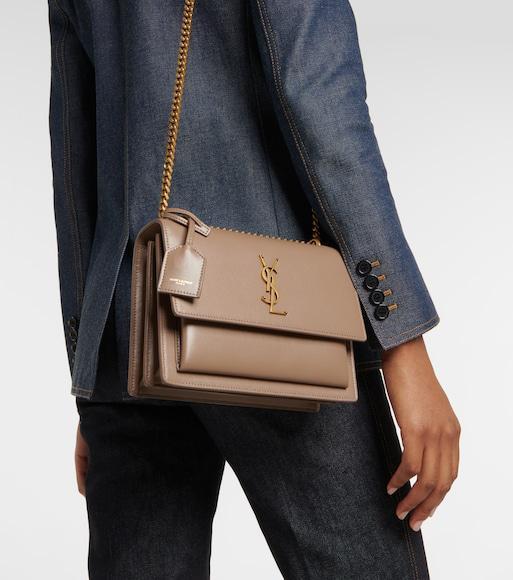 SAINT LAURENT Tribute Platform Sandals In Smooth Leather Beige In Neutral