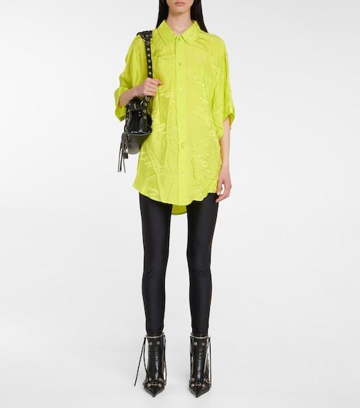 BALENCIAGA Womens Cagole Lambskin Buckle Zip Ankle Booties In Black