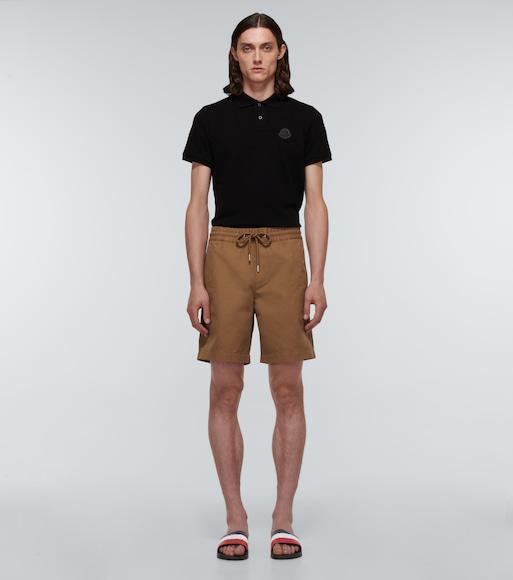 MONCLER Basile Black Rubber Sliders In White