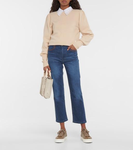 CHLOÉ Chloe Women Multicolor Fabric Small Woody Shopping Bag In Neutral