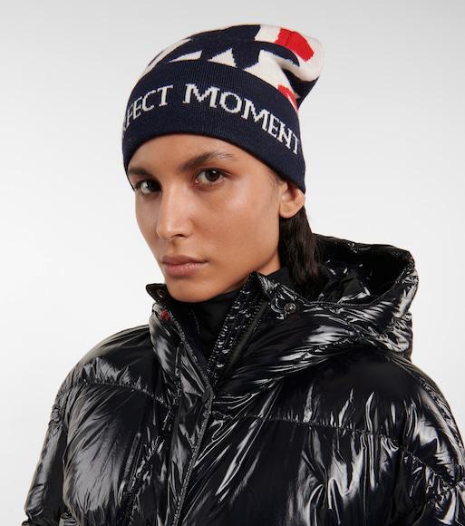 PERFECT MOMENT Cortina Hooded Belted Quilted Down Ski Jacket In Blue