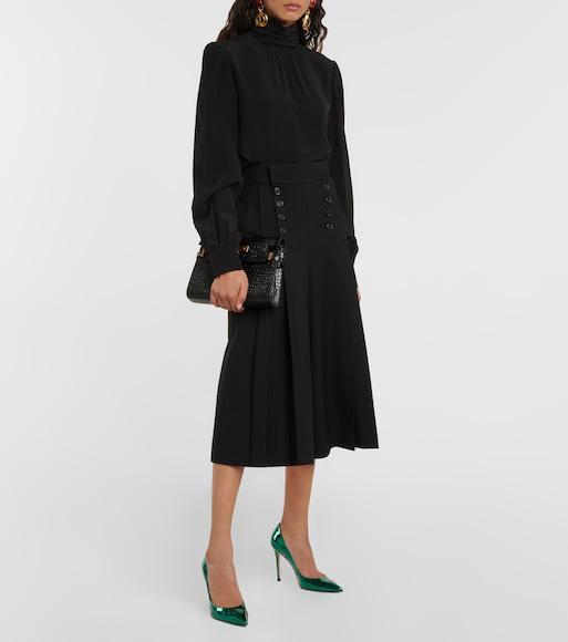 SAINT LAURENT Silk Shirt In Black