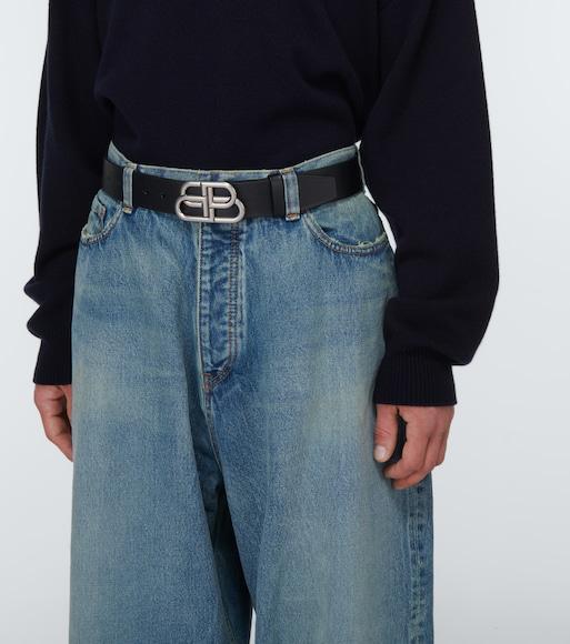 BALENCIAGA Mid-rise Wide-leg Jeans In True Blue