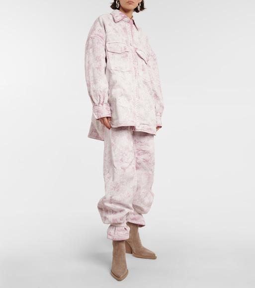 RABANNE Xl Link Double Circle Earrings In Silver