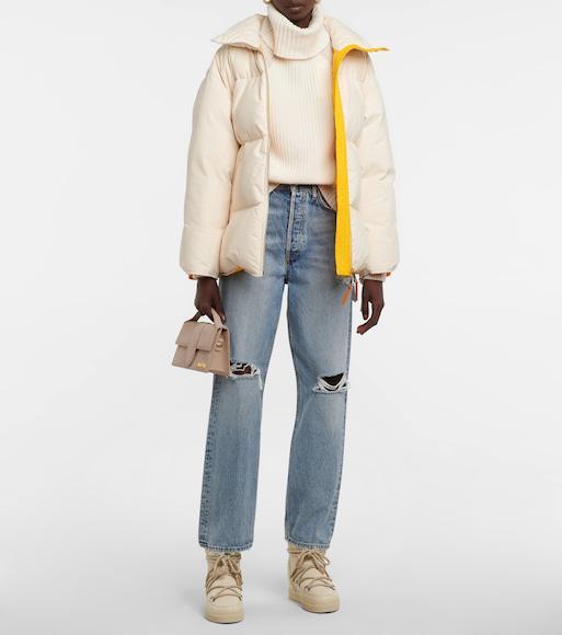 THE ROW Diye Silk-cotton Turtleneck Sweater In Porcelain