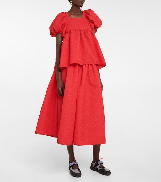 RABANNE Xl Link Double Circle Earrings In Silver