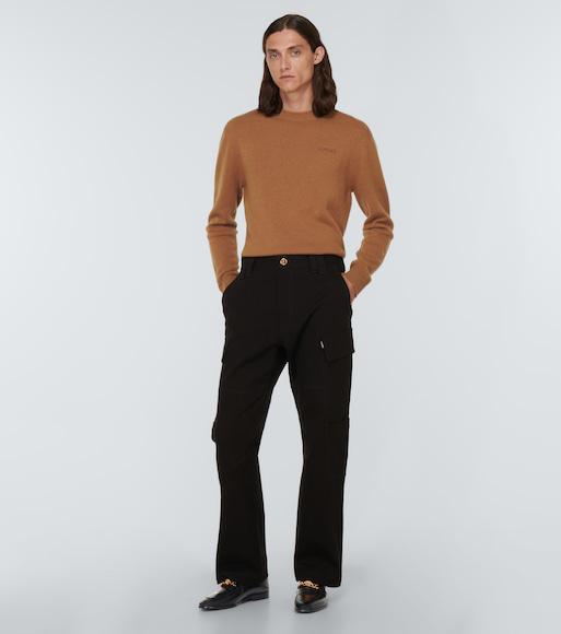 VERSACE Medusa Chain Leather Loafers In Nero-oro