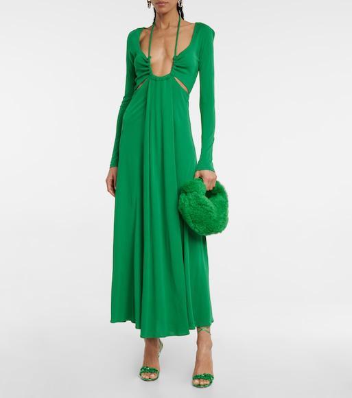 RABANNE Xl Link Double Circle Earrings In Silver