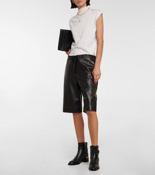 JIMMY CHOO Clarice Leather Buckle Ankle Booties In Black