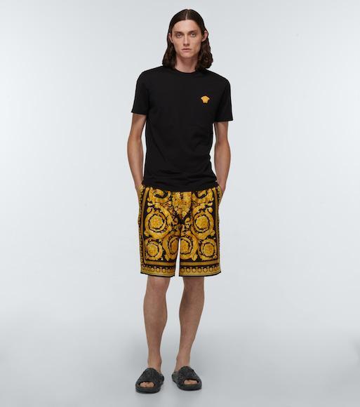 VERSACE Black Cotton T-shirt