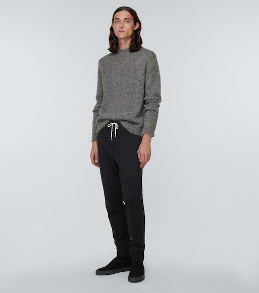 JIL SANDER Alpaca Blend Bouclé Sweater In Grey