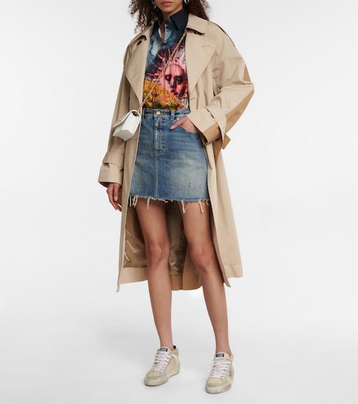 RABANNE Xl Link Double Circle Earrings In Silver