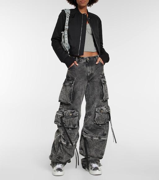 RABANNE Xl Link Double Circle Earrings In Silver