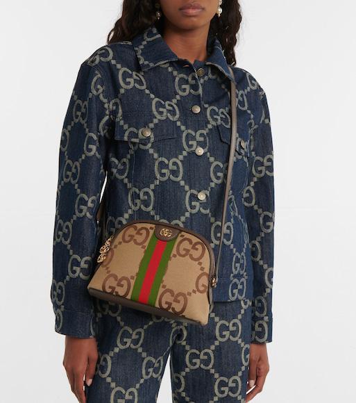 GUCCI Jumbo Gg Oversized Denim Jacket In Blue