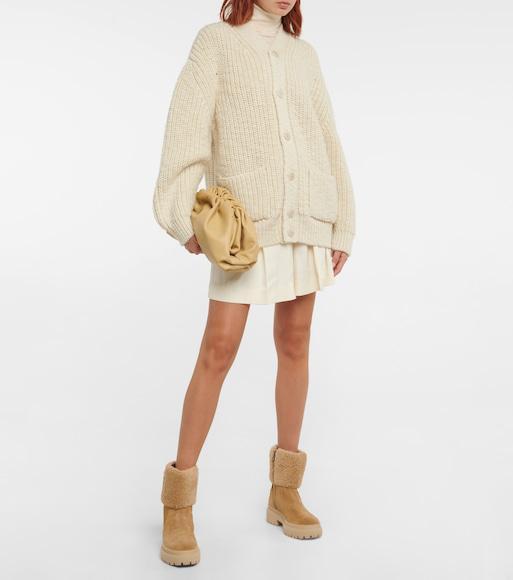 THE ROW Diye Silk-cotton Turtleneck Sweater In Porcelain