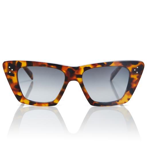 CELINE Tortoiseshell Cat-eye Sunglasses In 棕色