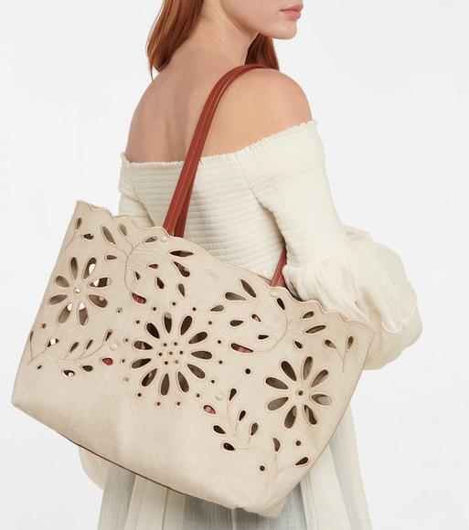 CHLOÉ Mid Wash Kadovar Denim Shorts In Mittelblauer Denim