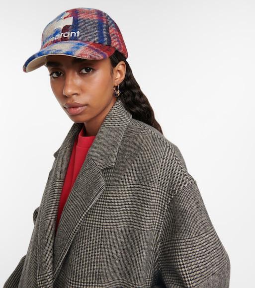 ISABEL MARANT Tyron Checked Wool-blend Baseball Cap In Multi