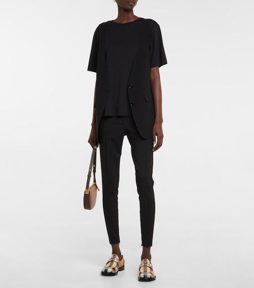 BURBERRY Sleeveless Tailored Silk Jacket In Black