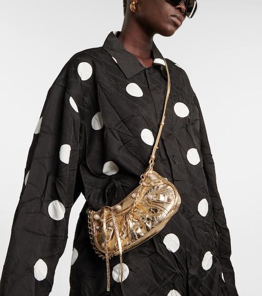 BALENCIAGA 10mm Cagole Leather Sandals In Black