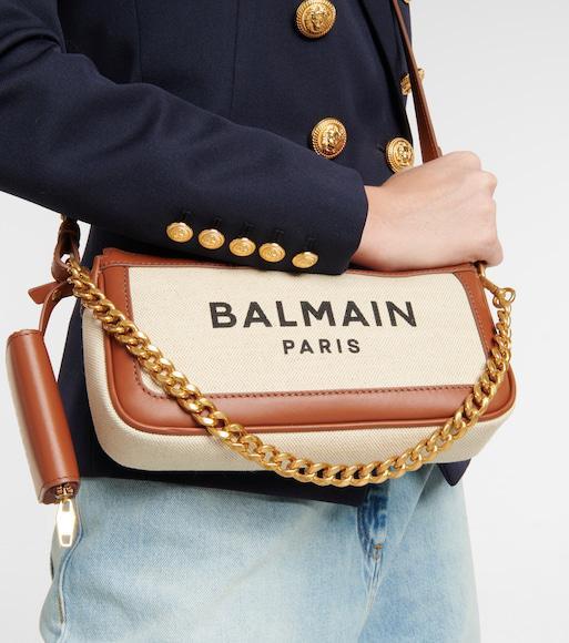 BALMAIN Double-breasted Grain De Poudre Wool Blazer In Multi