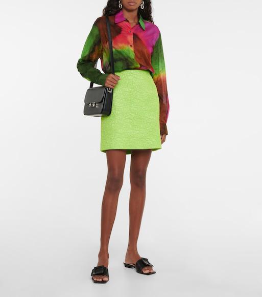 RABANNE Xl Link Double Circle Earrings In Silver