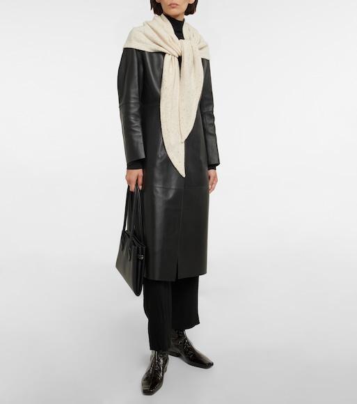 TOTÊME Single-breasted Leather Coat In Black