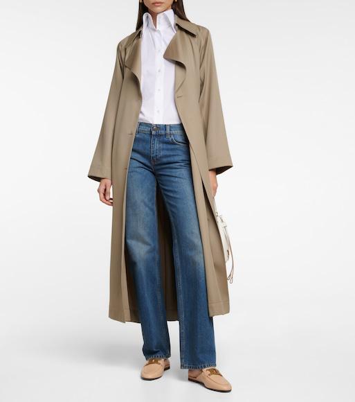 THE ROW Armelle Exaggerated Point-collar Shirt In White