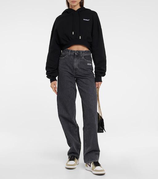 OFF-WHITE Wide Leg Jeans In Black