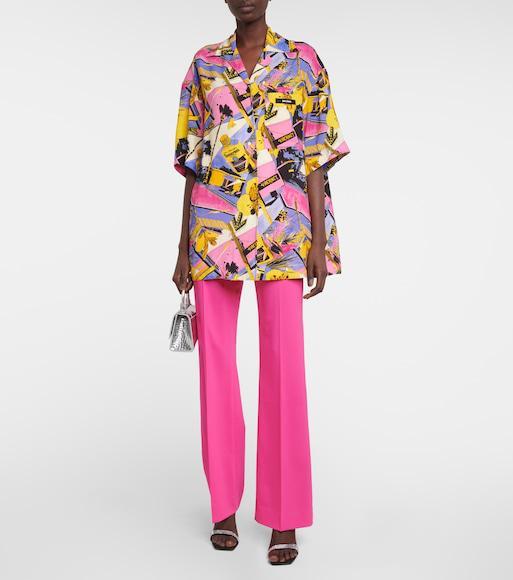 PALM ANGELS Miami Mix Print Shirt In Multi