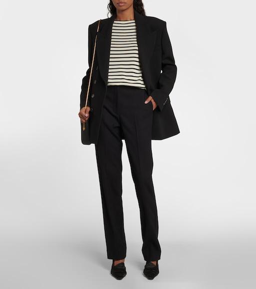 KHAITE Tanner Wool-blend Oversized Blazer In Black
