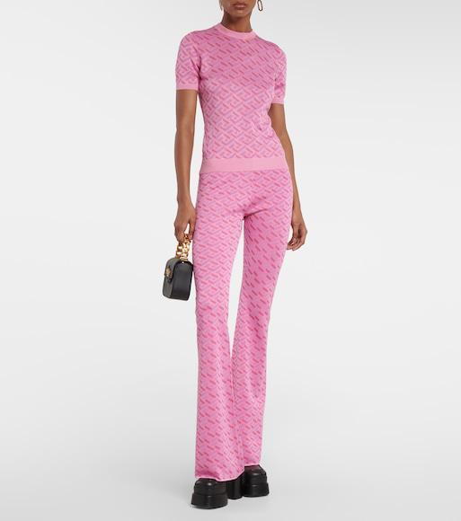 VERSACE Black Leather Medusa Aevitas Double Platform Pumps