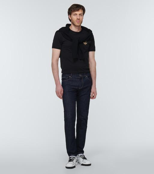 DOLCE & GABBANA Two-tone Leather New Roma Sneakers In Multi