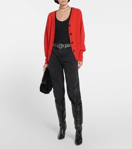 ISABEL MARANT Lestany Leather Knee-high Boots In Black