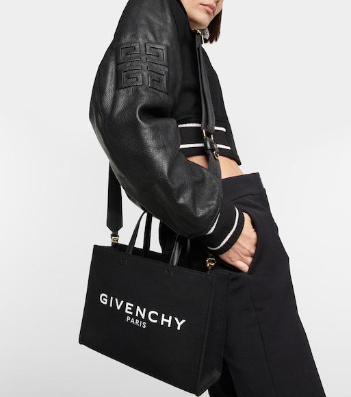 GIVENCHY Wool And Leather Jacket With Embossed Logo In Black