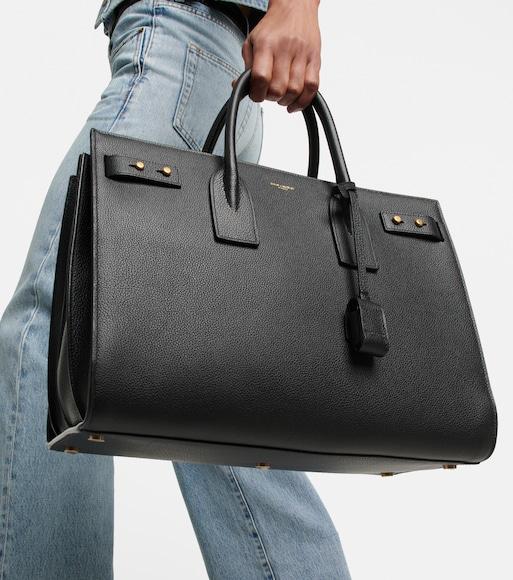 SAINT LAURENT Sac De Jour Medium Leather Tote Bag In Noir