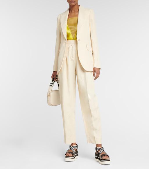 STELLA MCCARTNEY Sneak-elyse Striped Platform Sandals In Black