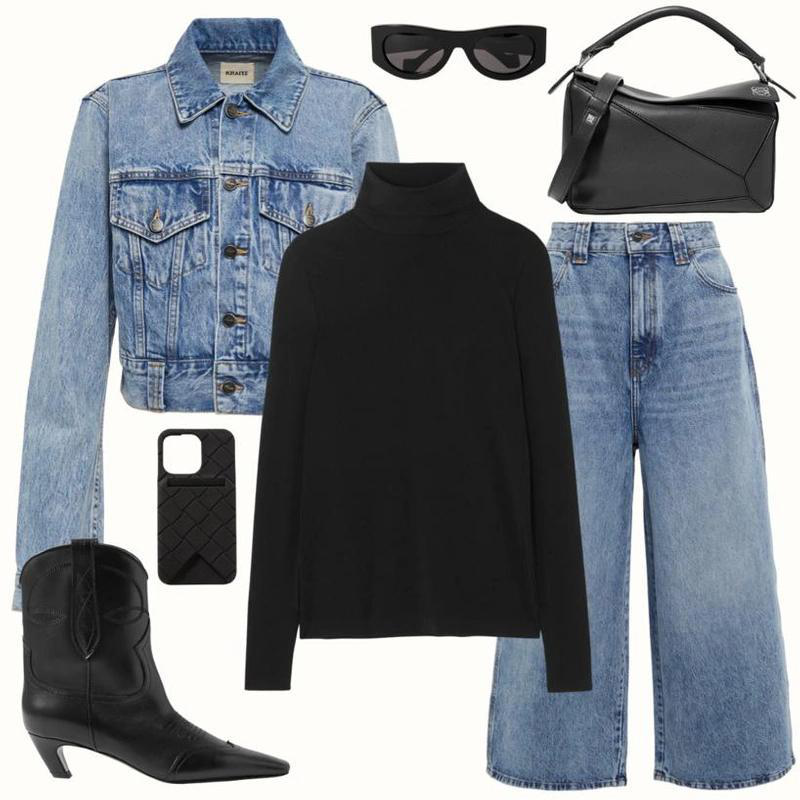 KHAITE Leather Arizona Heeled Ankle Boots 50 In Black