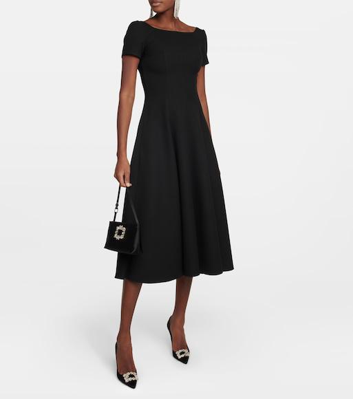 ROGER VIVIER Rv Nightlily Mini Satin Shoulder Bag In Black