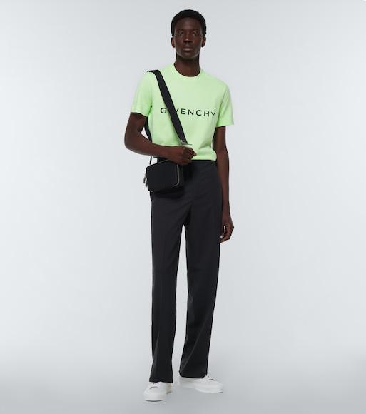 GIVENCHY Logo Cotton Jersey T-shirt In Green