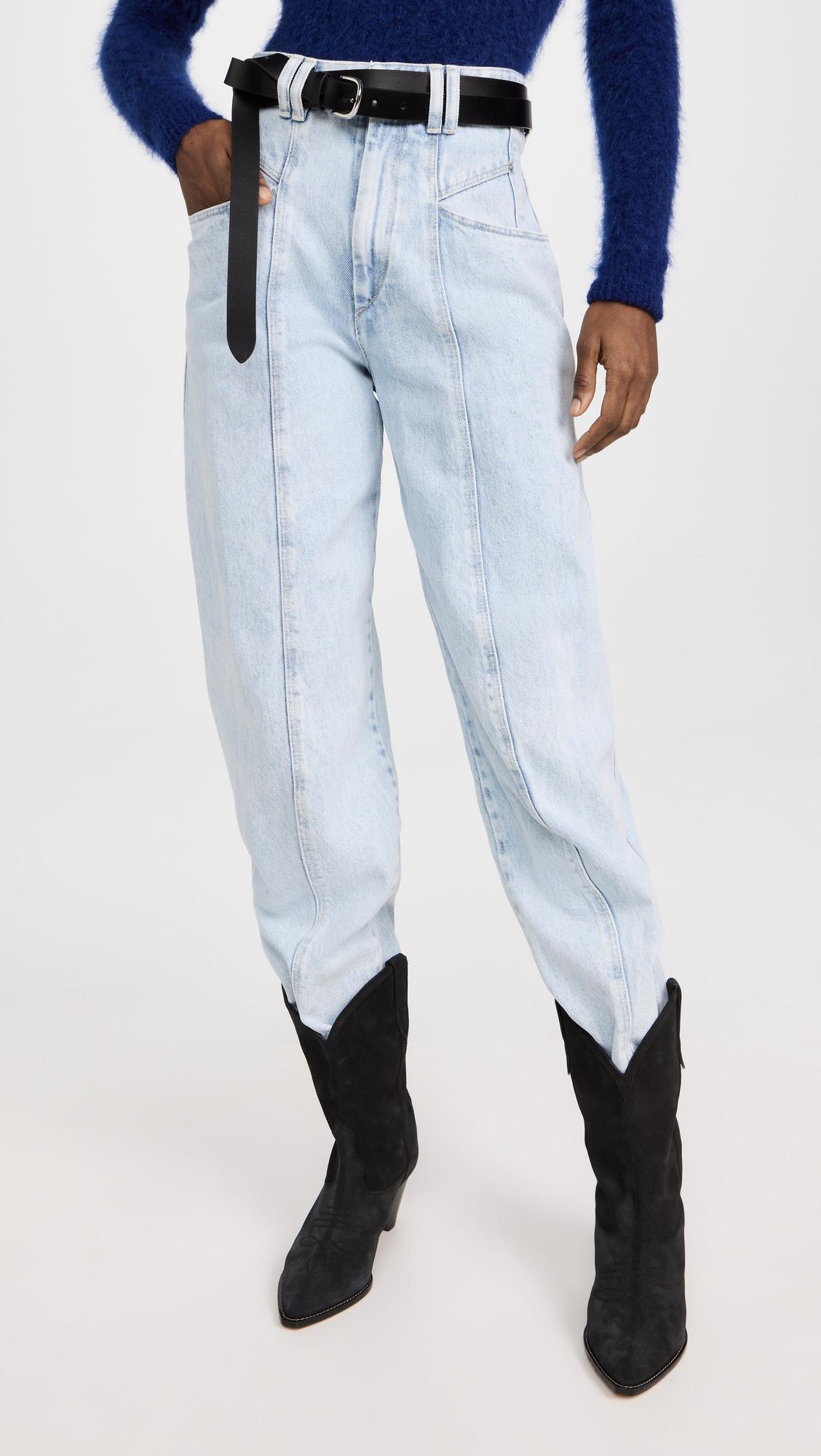 ISABEL MARANT High-rise Wide-leg Jeans In 30lu Light Blue