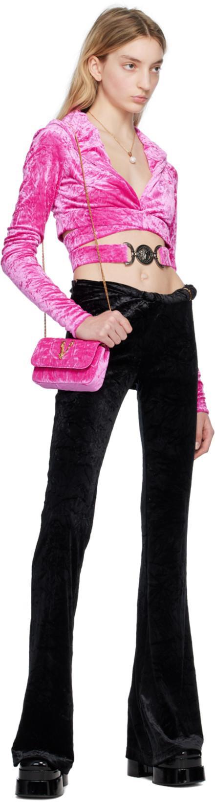 VERSACE Aevitas 140 Medusa Crystal-embellished Platform Sandals In Black