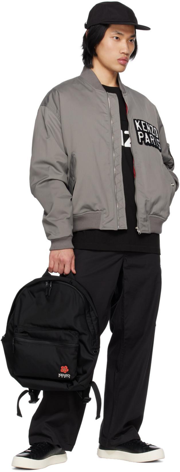 KENZO Boke Flower Canvas Baseball Cap In Black