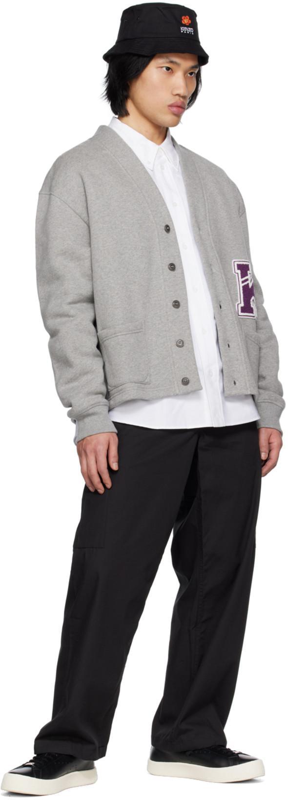 KENZO Boke Embroidery Cotton Canvas Bucket Hat In Black