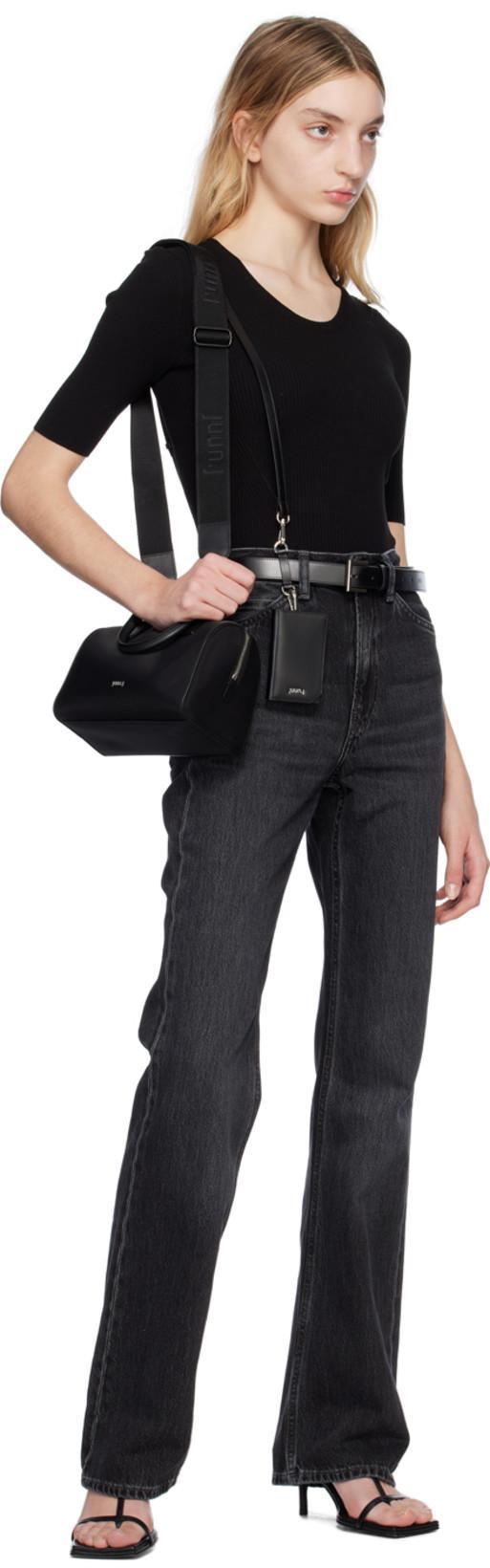 ACNE STUDIOS 5-pocket Denim Loose Fit High-waisted Jeans In Black