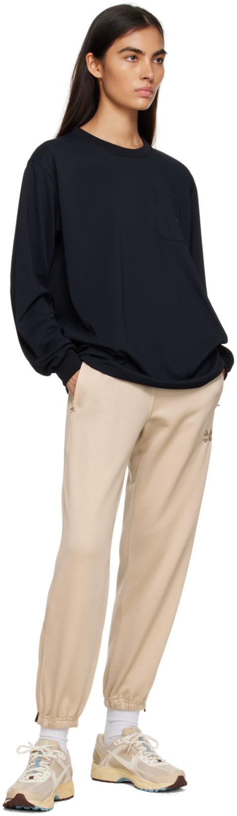 NEEDLES Tan Zipped Lounge Pants In B-old Rose