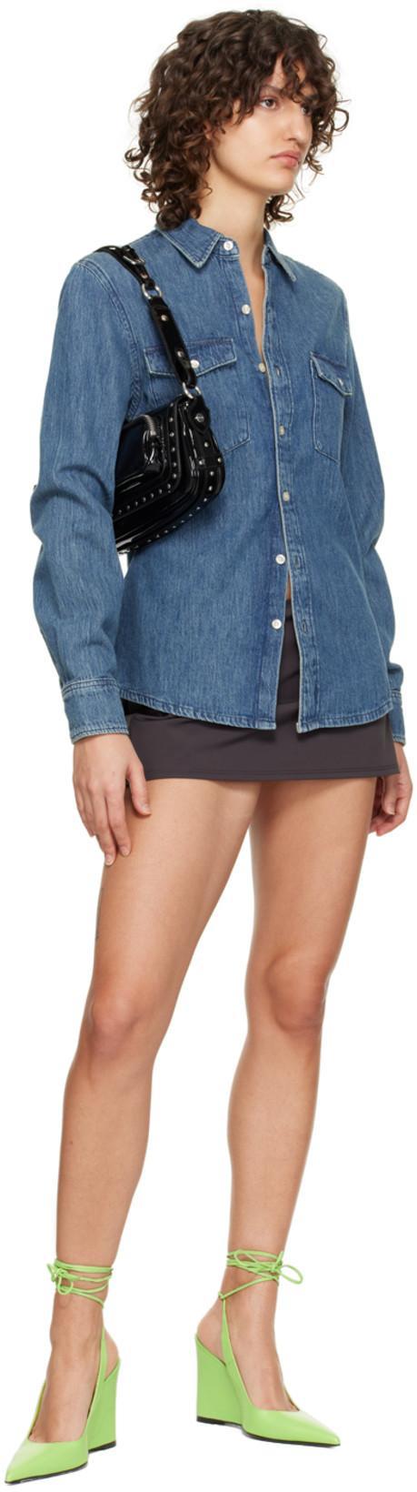 BY FAR Vaughn Wedge Green