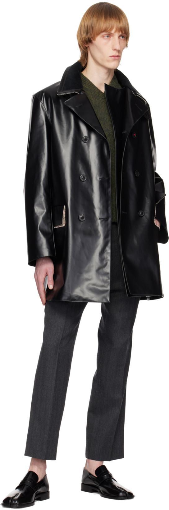 MAISON MARGIELA Gray Pleated Trousers In 855m Dark Grey