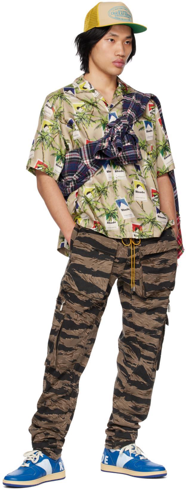 RHUDE Man Sneakers Blue Size 9 Leather